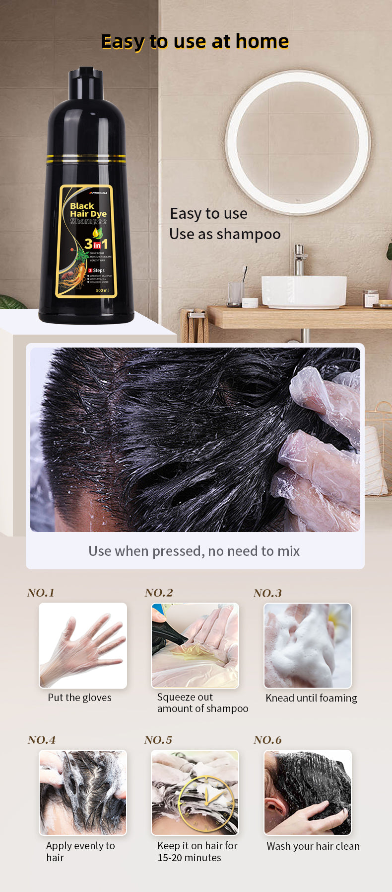 Rivera®- Instant Dye Shampoo